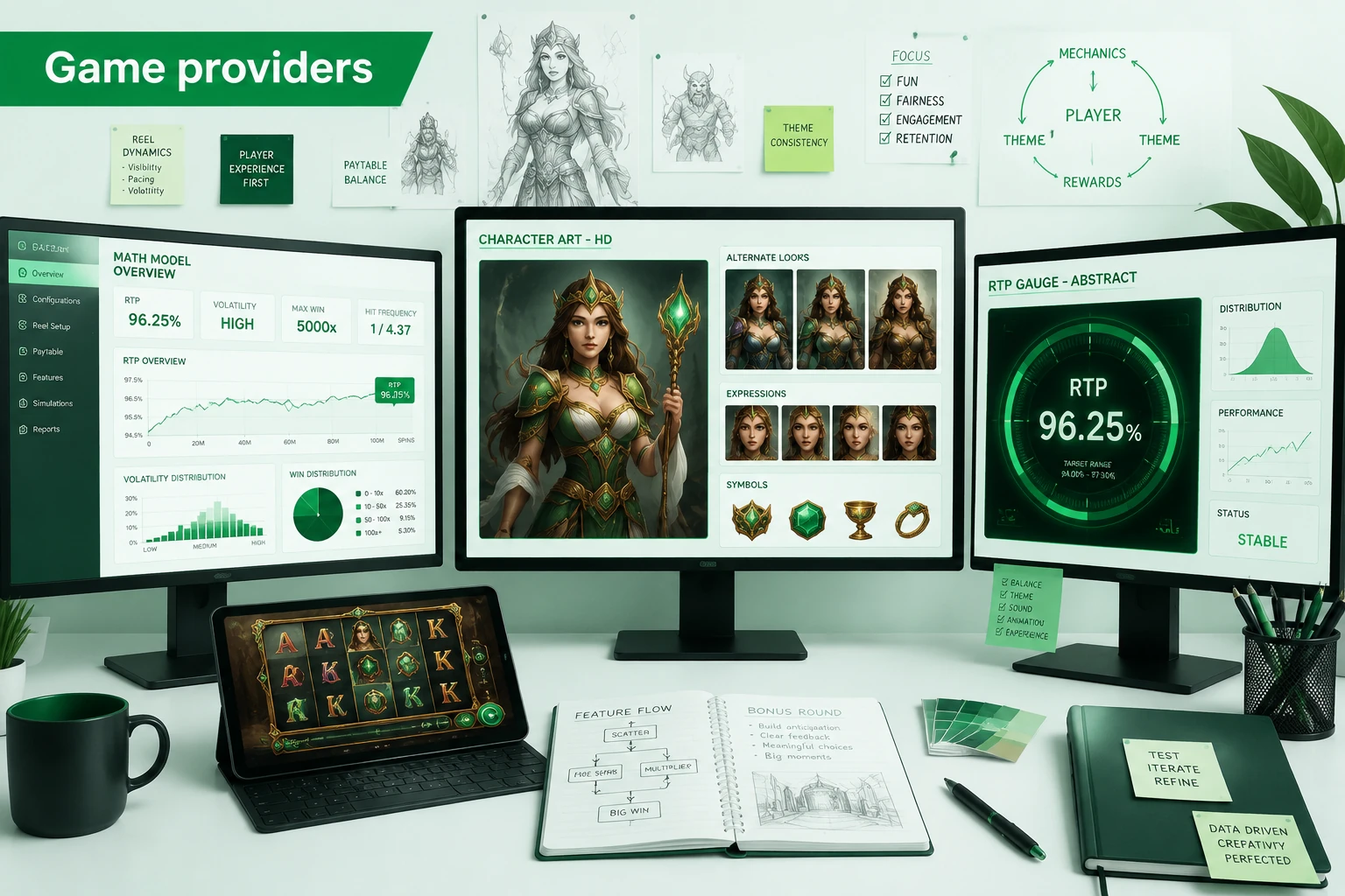 RTP, Volatility and Slot Features
